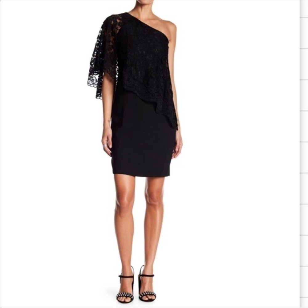 Nanette lapore one shoulder lace dressBlack size 6 - Picture 1 of 12